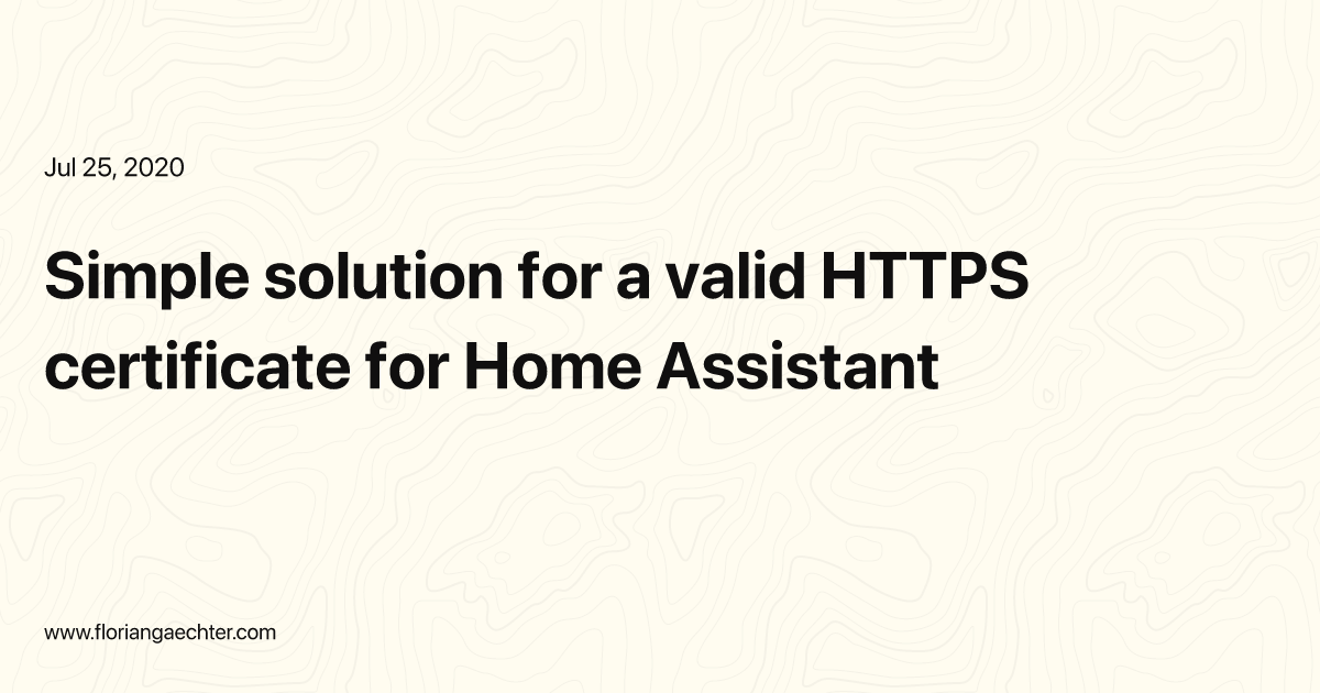 Setting up HTTPS for Home Assistant